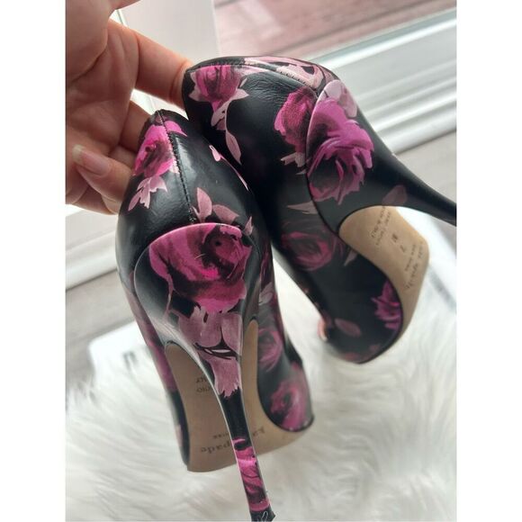Kate spade Juliette rose print heels size 7 stiletto - Picture 3 of 6